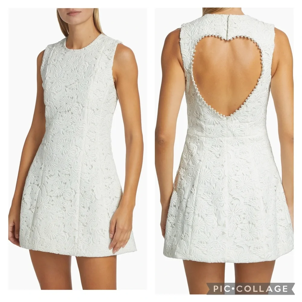 NWT Sachin & Babi Mon Coeur Lace Mini Dress w/ Heart Cutout Size 6 - Picture 1 of 12